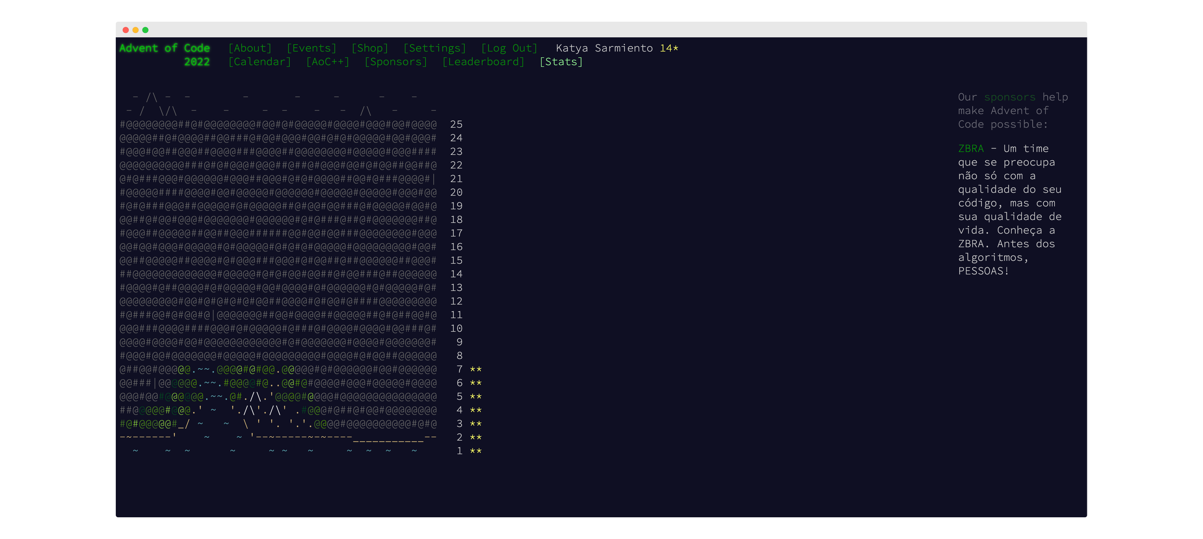 Screenshot of Advent Of Code   Js