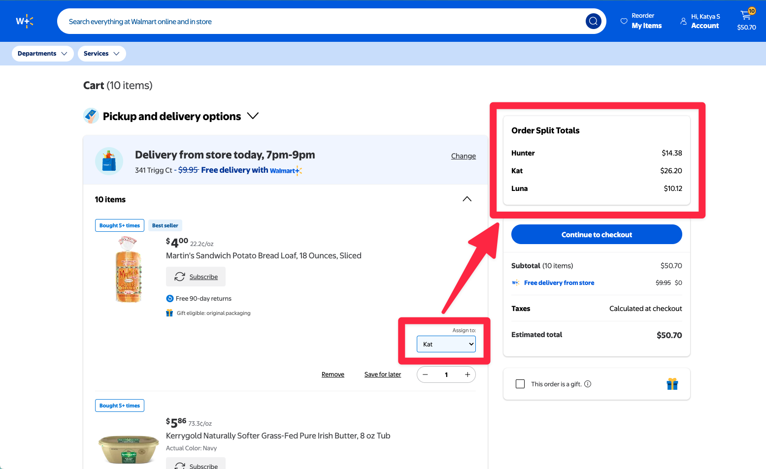 Screenshot of Walmart Extension